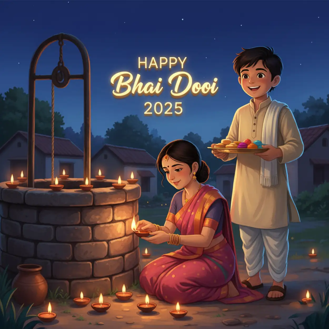 elegant happy bhai dooj 2025 wishes design ideas