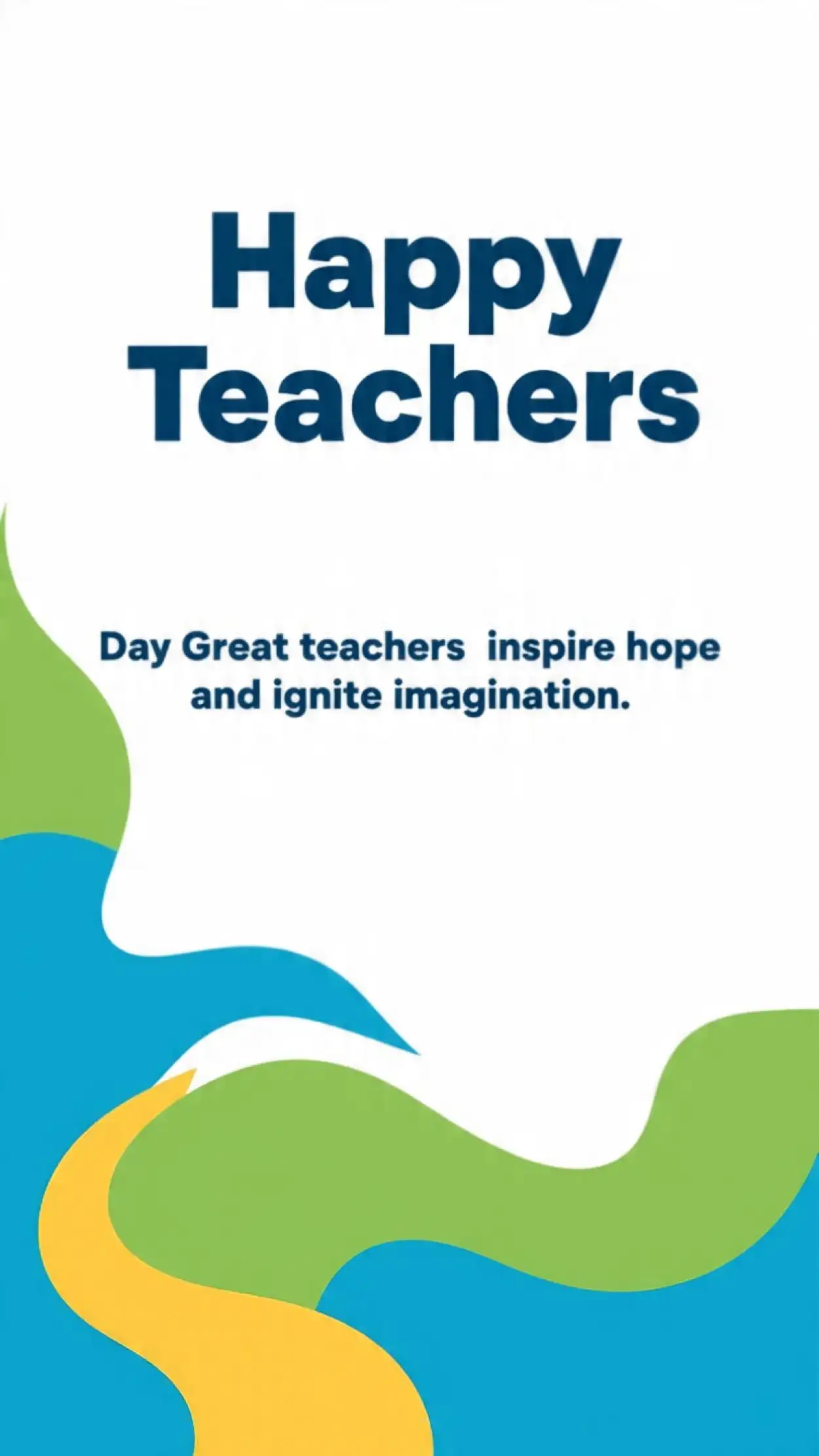 Elegant Happy Teachers Day card design with floral theme