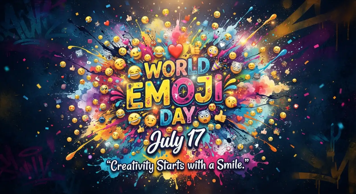Free Download Emoji Celebration Poster For Schools - High Quality World Emoji Day Poster 2026 Image