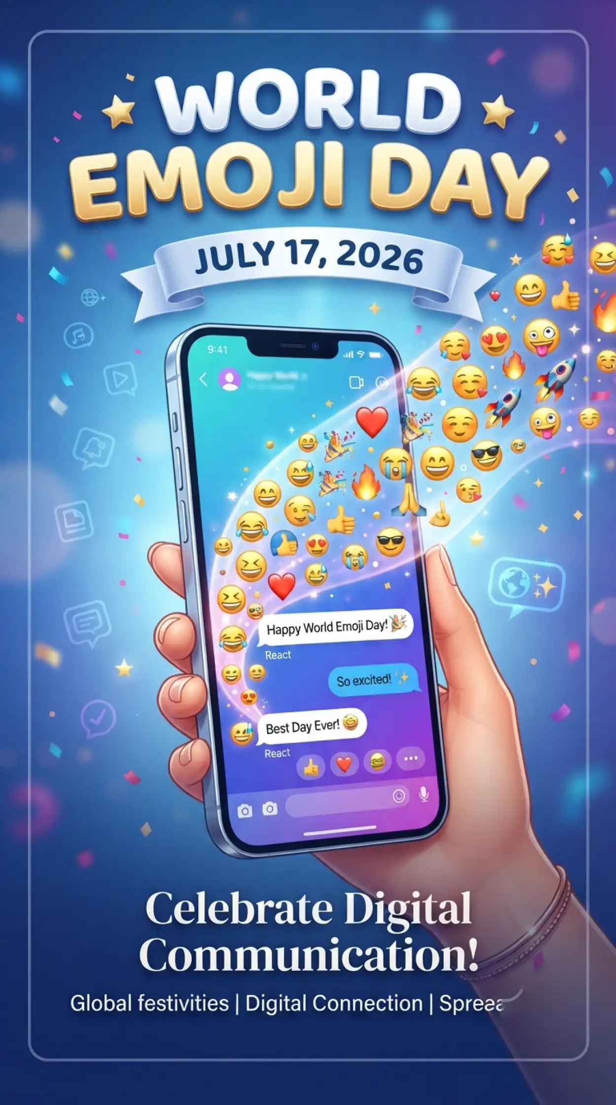 Free Download Emoji Communication Trends - High Quality World Emoji Day 2026 Image