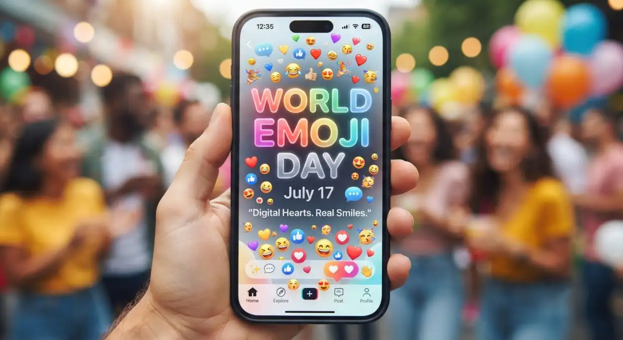 Free Download Emoji Day Creative Print Design - High Quality World Emoji Day Poster 2026 Image