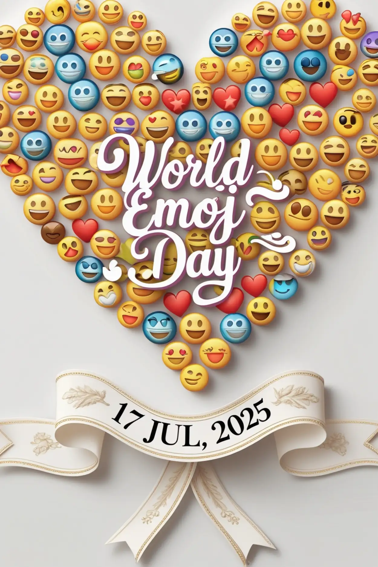 Free Download Emoji Day Funny Greeting Card Template - High Quality World Emoji Day Background