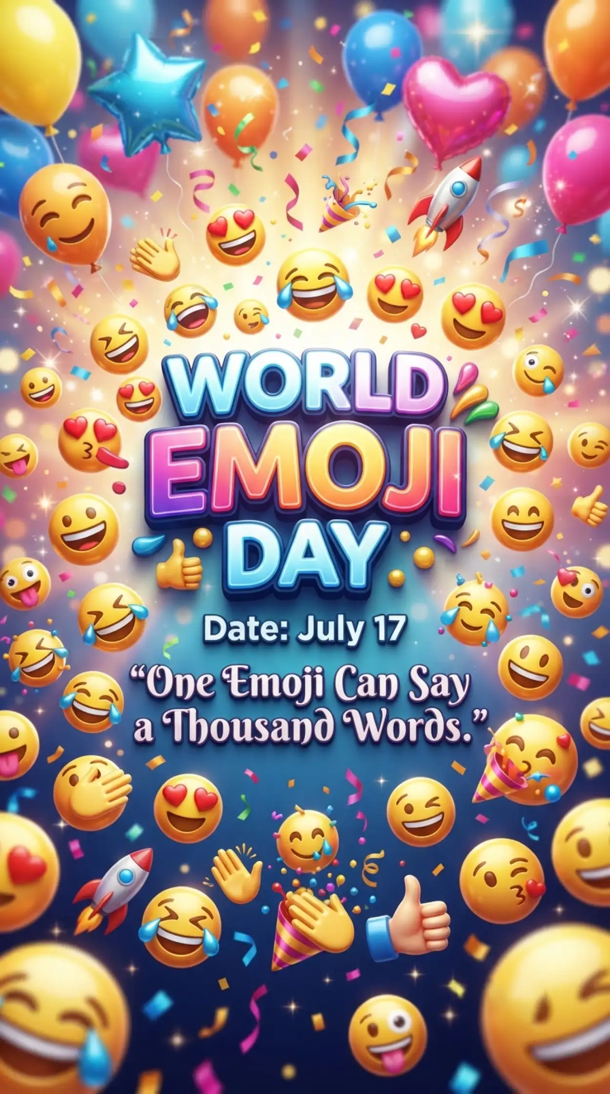 Free Download Emoji Day Poster For Students - High Quality World Emoji Day Poster 2026 Image