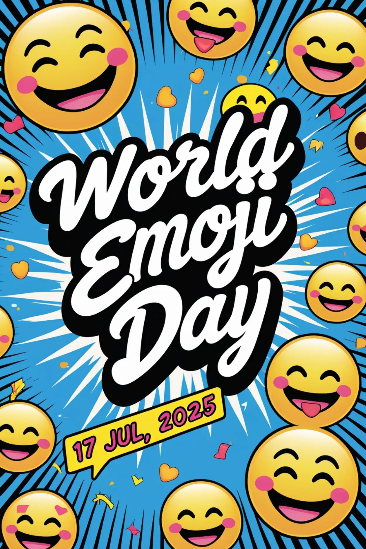 Free Download Emoji Day Poster Making Ideas For Kids - High Quality World Emoji Day Background