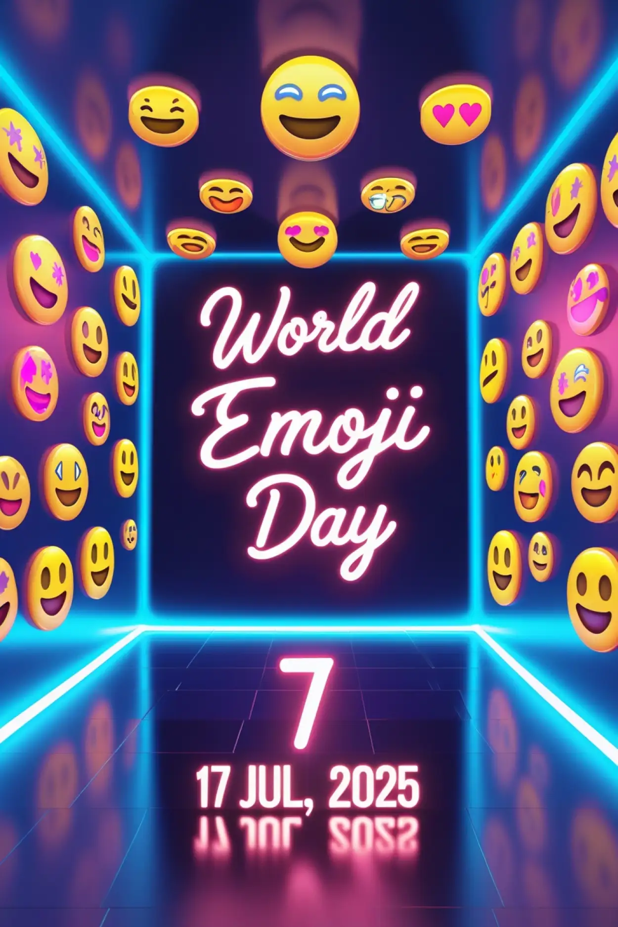 Emoji Day Poster With Slogan - Royalty Free World Emoji Day Image | Pngmagic Free Download Emoji Day Poster With Slogan - High Quality World Emoji Day Background