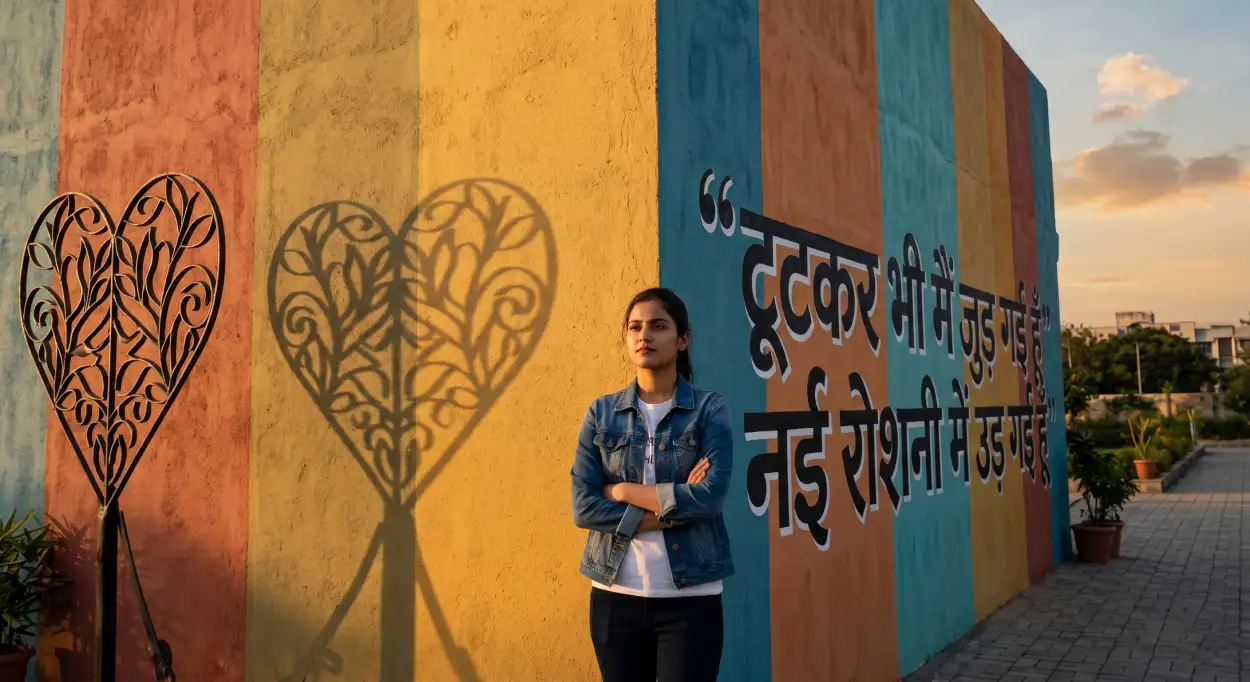 Free Download Emotional Girl Heartbreak Status Hindi - High Quality Emotional Girl Quotes Hindi Image