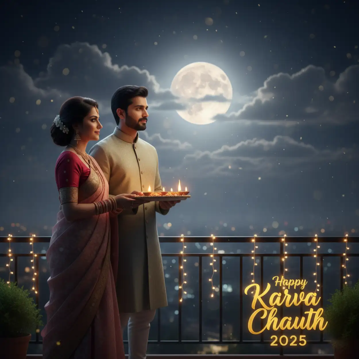 emotional karva chauth 2025 quotes for wife