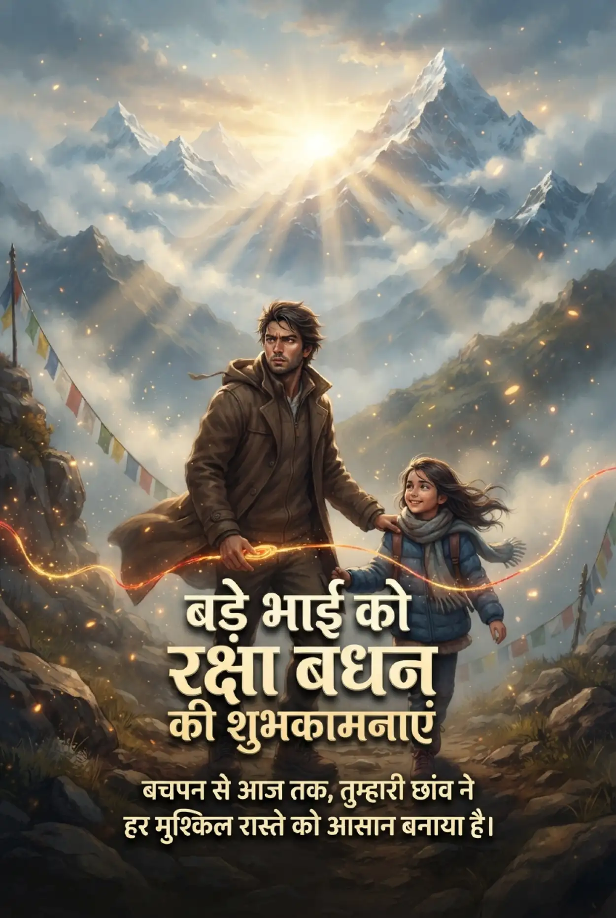 Free Download Emotional Raksha Bandhan Wishes For Brother And Sister In Hindi Creative Image - High Quality Raksha Bandhan Ki Shubhkamnaye In Hindi Image