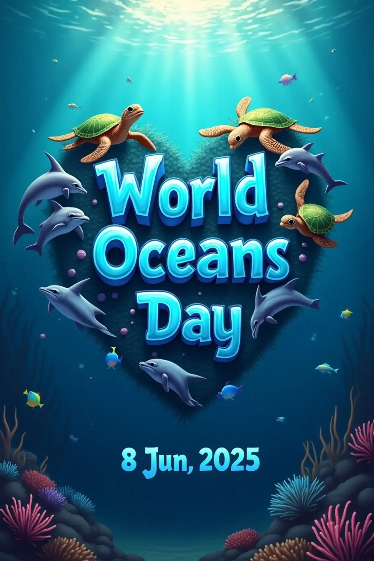 Free Download Environmental Awareness Ocean Day Image - High Quality World Oceans Day Background