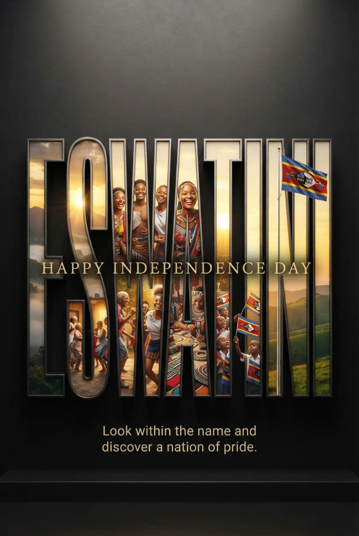 Free Download Eswatini Independence Day Patriotic Greeting Card Images - High Quality Eswatini Independence Day 2026 Image