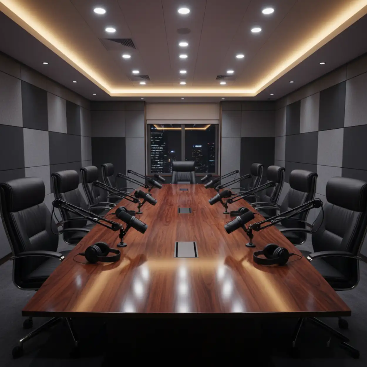 Free Download Executive Office Style Podcast Studio Background For Leadership Podcast - High Quality Podcast Studio Background Background