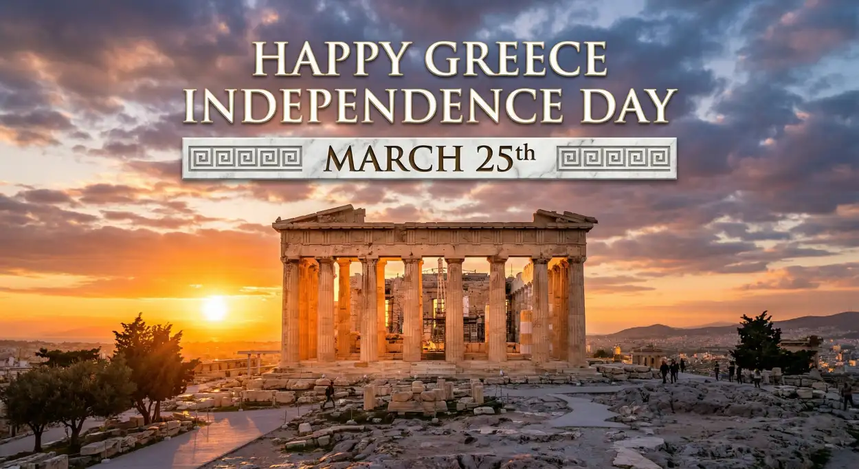 Free Download Facebook Post Greece Independence Day 2026 - High Quality Happy Greece Independence Day 2026 Image