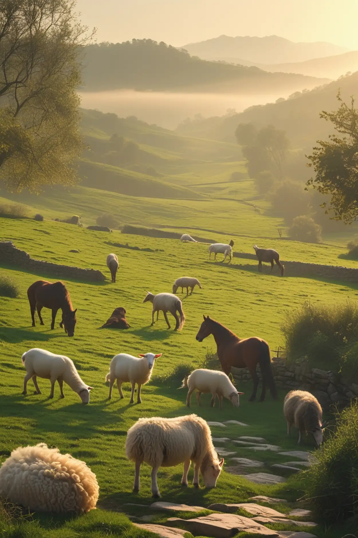 fantasy forest valley background for design