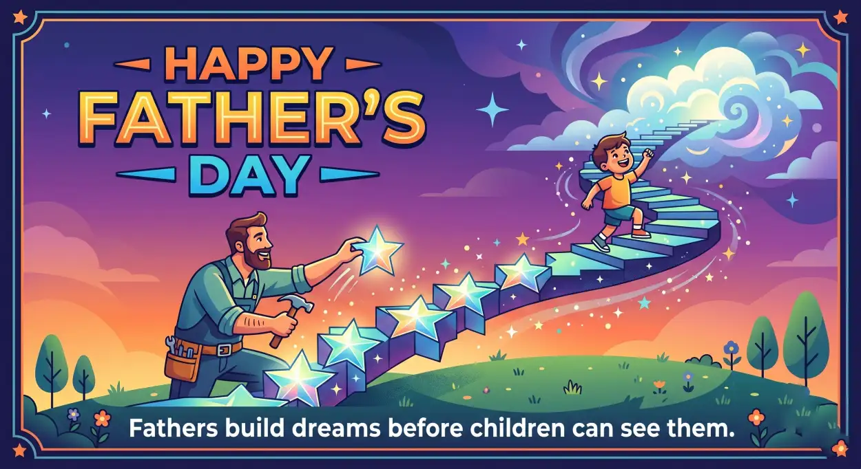 Free Download Fathers Day 2026 Creative Artwork - High Quality Happy Fathers Day 2026 Image