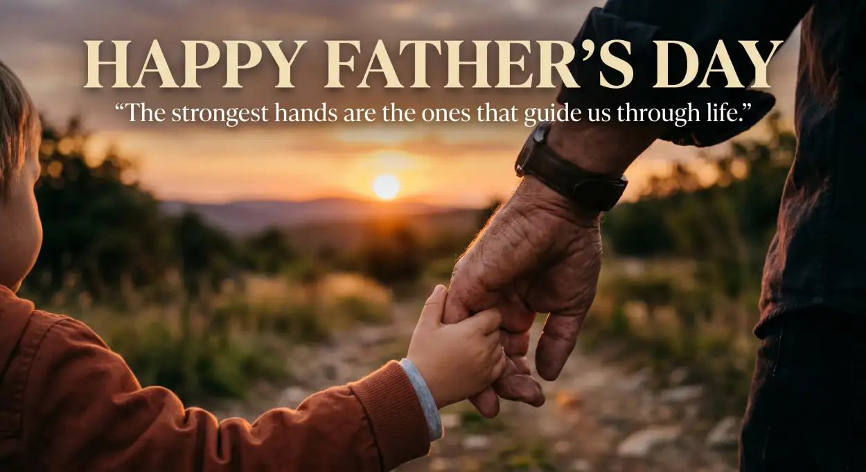 Free Download Fathers Day 2026 Digital Greeting Card - High Quality Happy Fathers Day 2026 Image