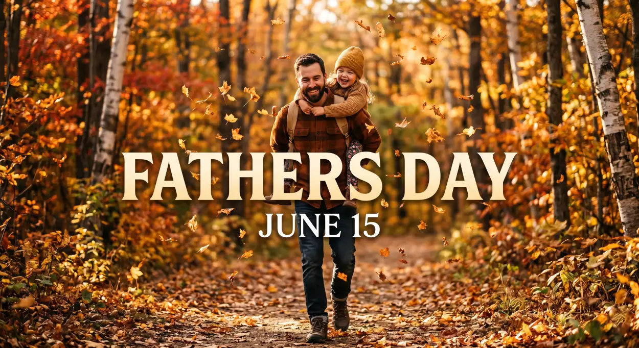 Free Download Fathers Day 2026 Greeting Banner Png - High Quality Fathers Day 2026 Transparent PNG