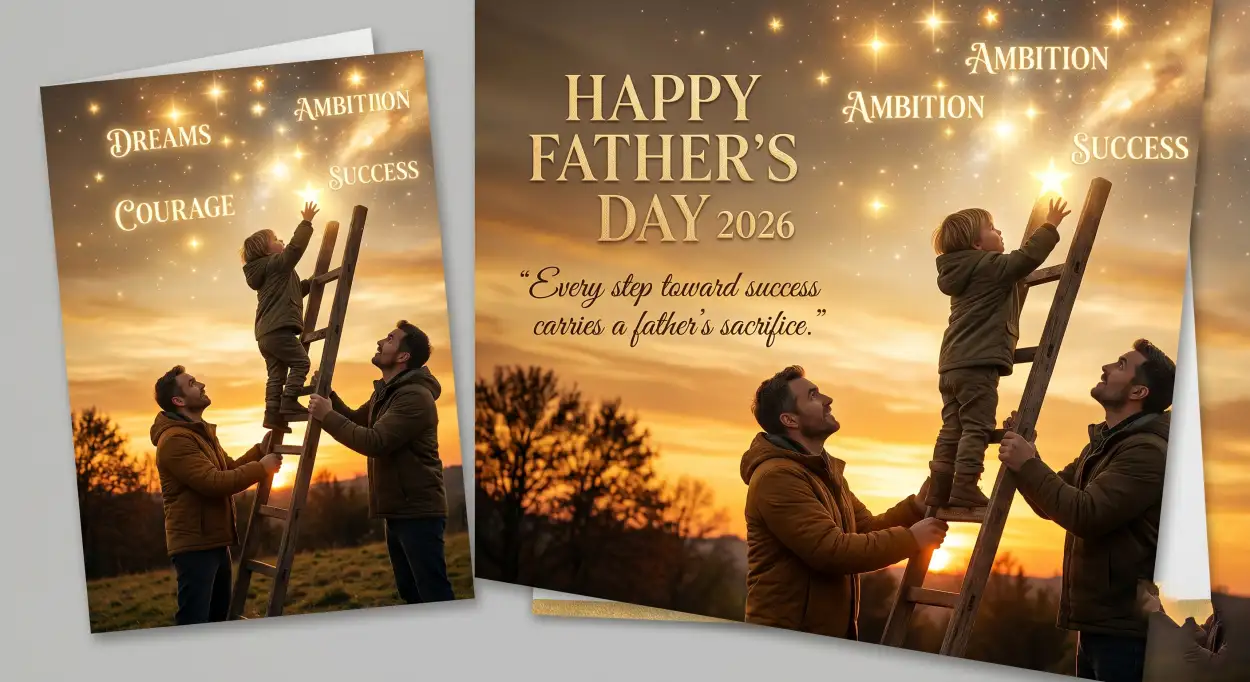 Free Download Fathers Day 2026 Greeting Card Ideas - High Quality Happy Fathers Day 2026 Image