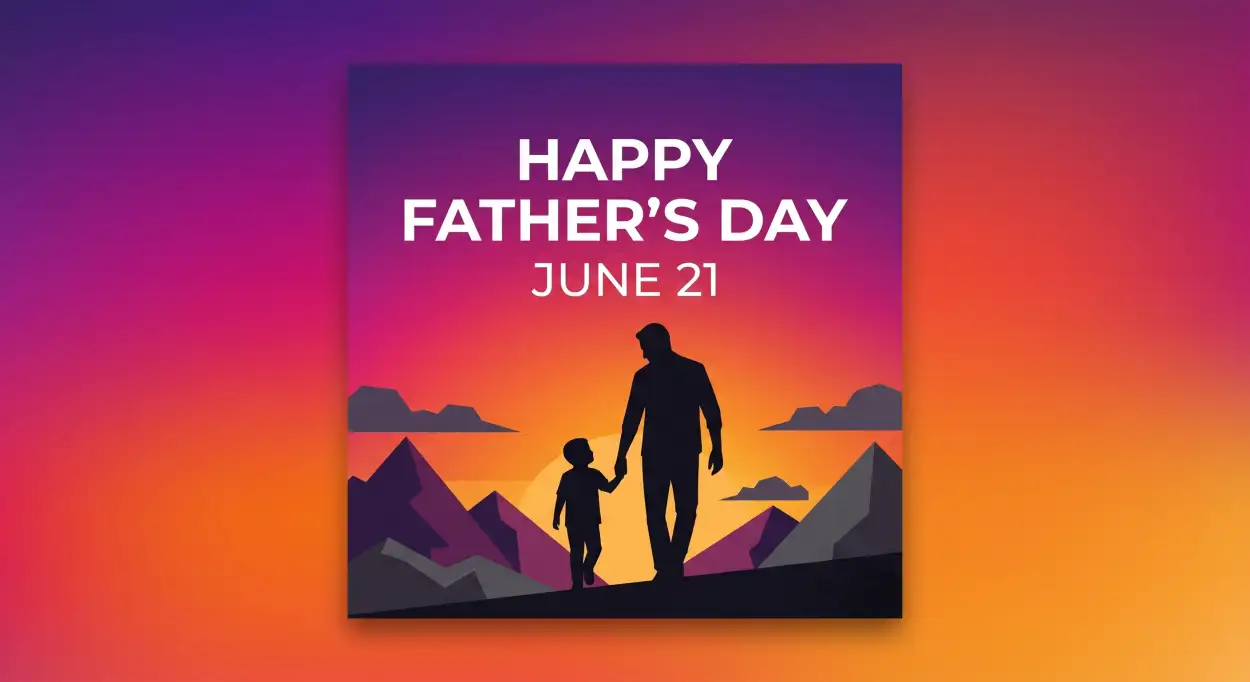 Free Download Fathers Day 2026 Greeting Card Template - High Quality Fathers Day 2026 Image