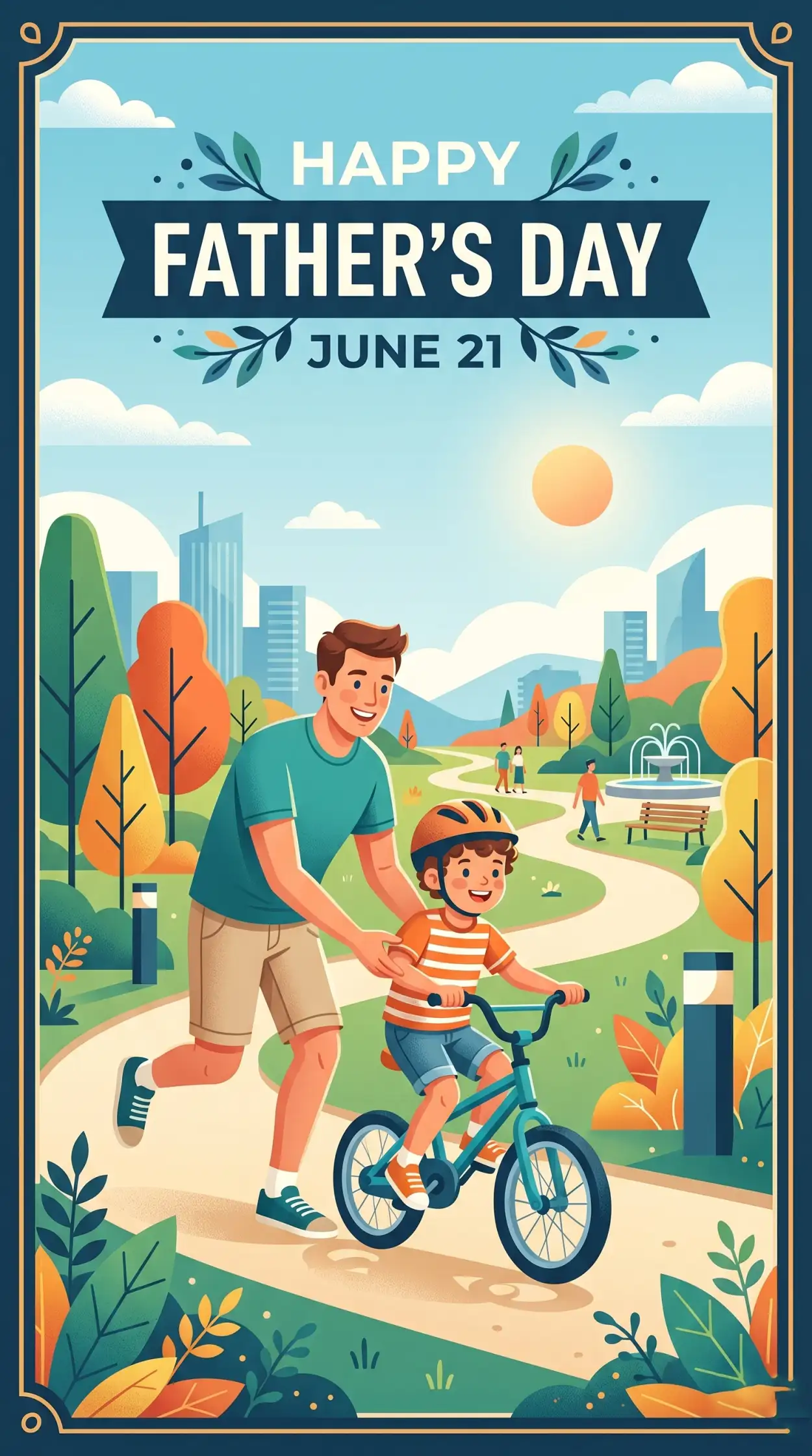 Free Download Fathers Day 2026 School Activity Poster - High Quality Fathers Day 2026 Image