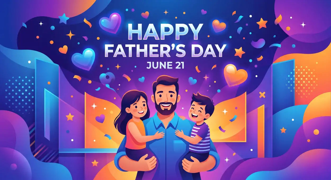 Free Download Fathers Day 2026 Vector Illustration - High Quality Fathers Day 2026 Image