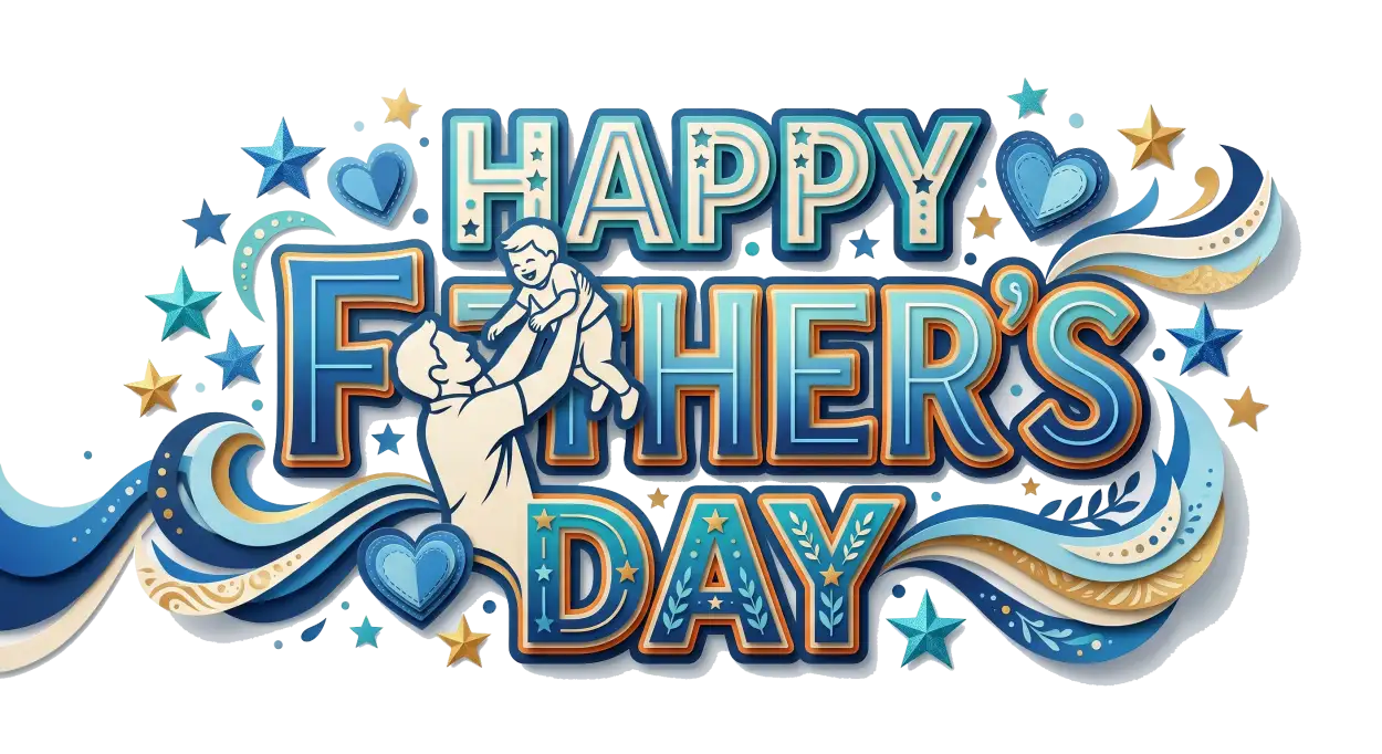 Free Download Fathers Day 3d Text Png - High Quality Fathers Day Png Transparent PNG