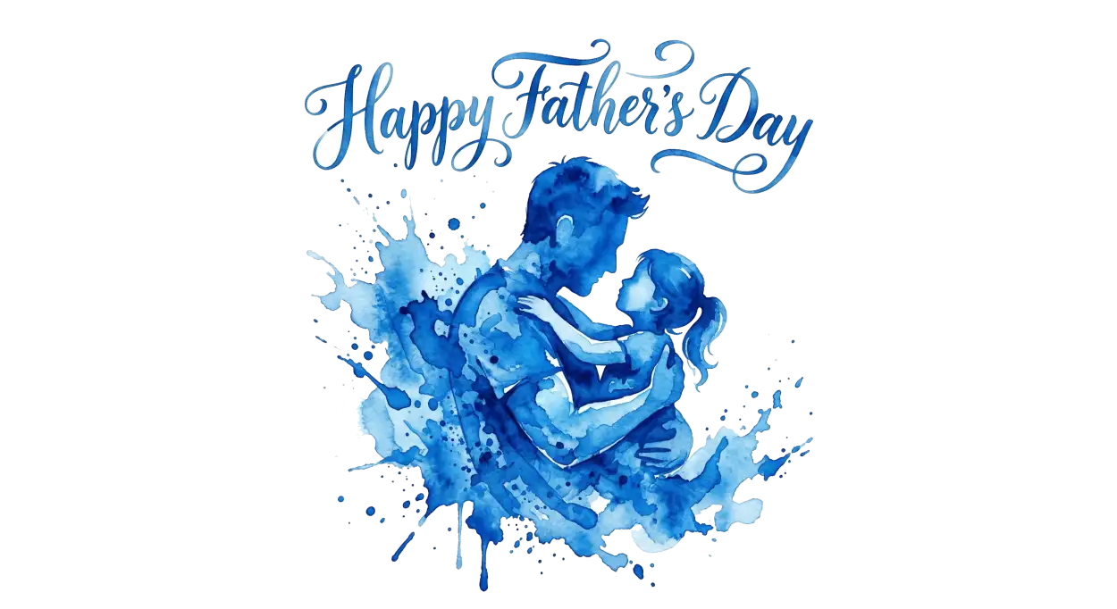 Free Download Fathers Day Blue Theme Png - High Quality Fathers Day Png Transparent PNG