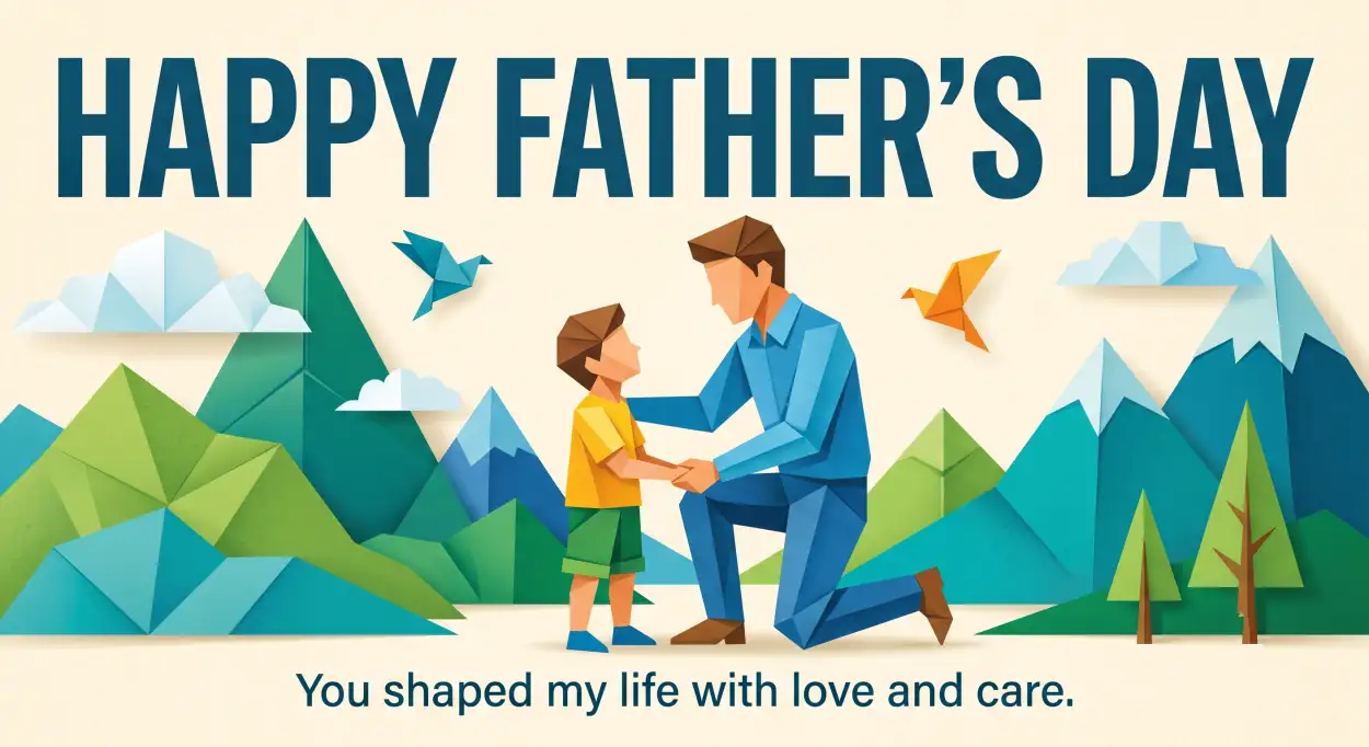 Free Download Fathers Day Greeting Card For School Project - High Quality Happy Fathers Day Greeting Card Image