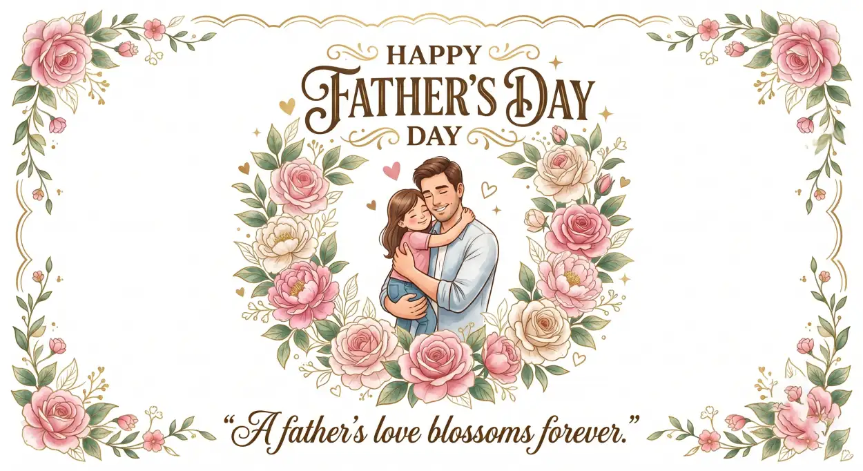 Free Download Fathers Day Greeting Card White Background - High Quality Happy Fathers Day Greeting Card Background Image