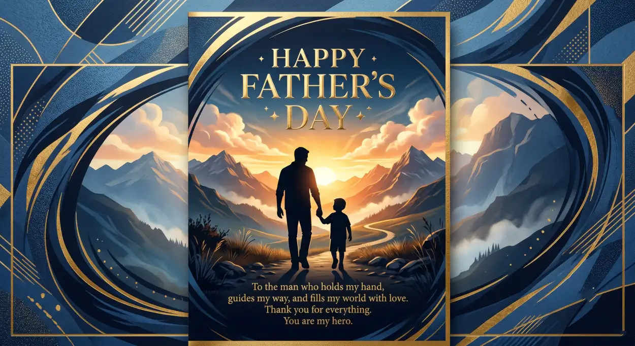 Free Download Fathers Day Greeting Card With Tie Design - High Quality Happy Fathers Day Greeting Card Image