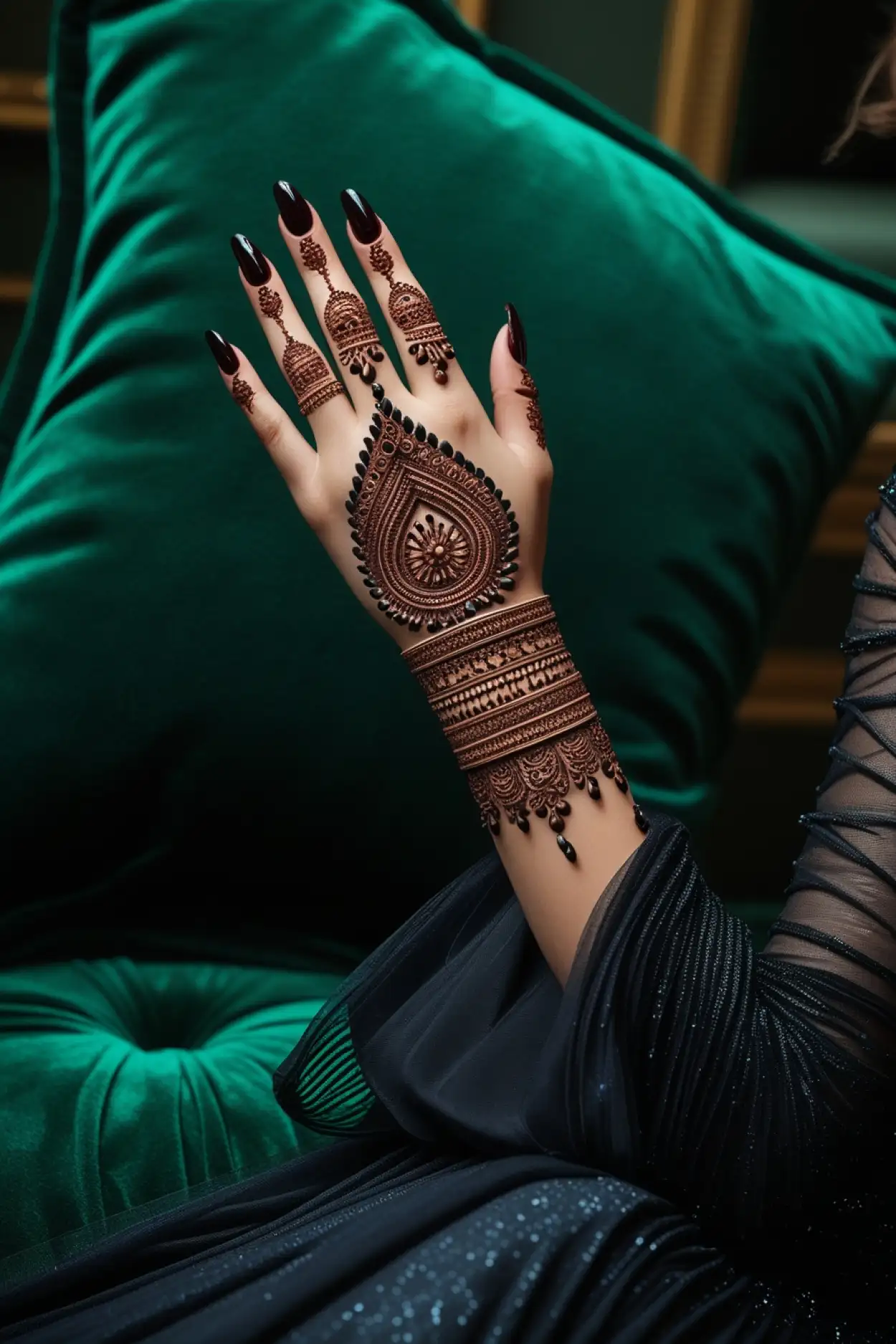 Festive Hand Mehndi Design With Paisley - Royalty Free Hand Mehndi Design Image | Pngmagic Free Download Festive Hand Mehndi Design With Paisley - High Quality Hand Mehndi Design Background