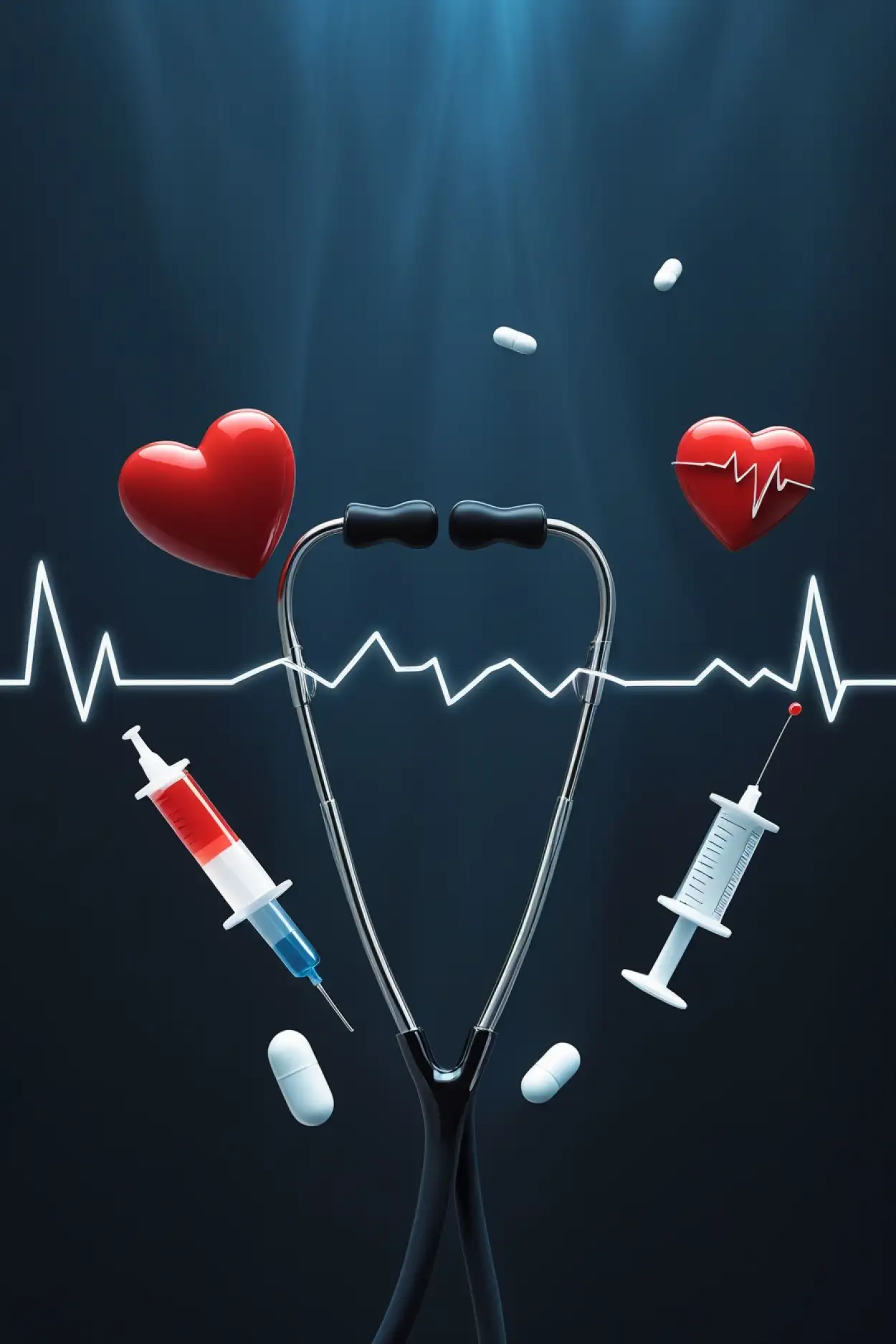 flat vector medical background illustration