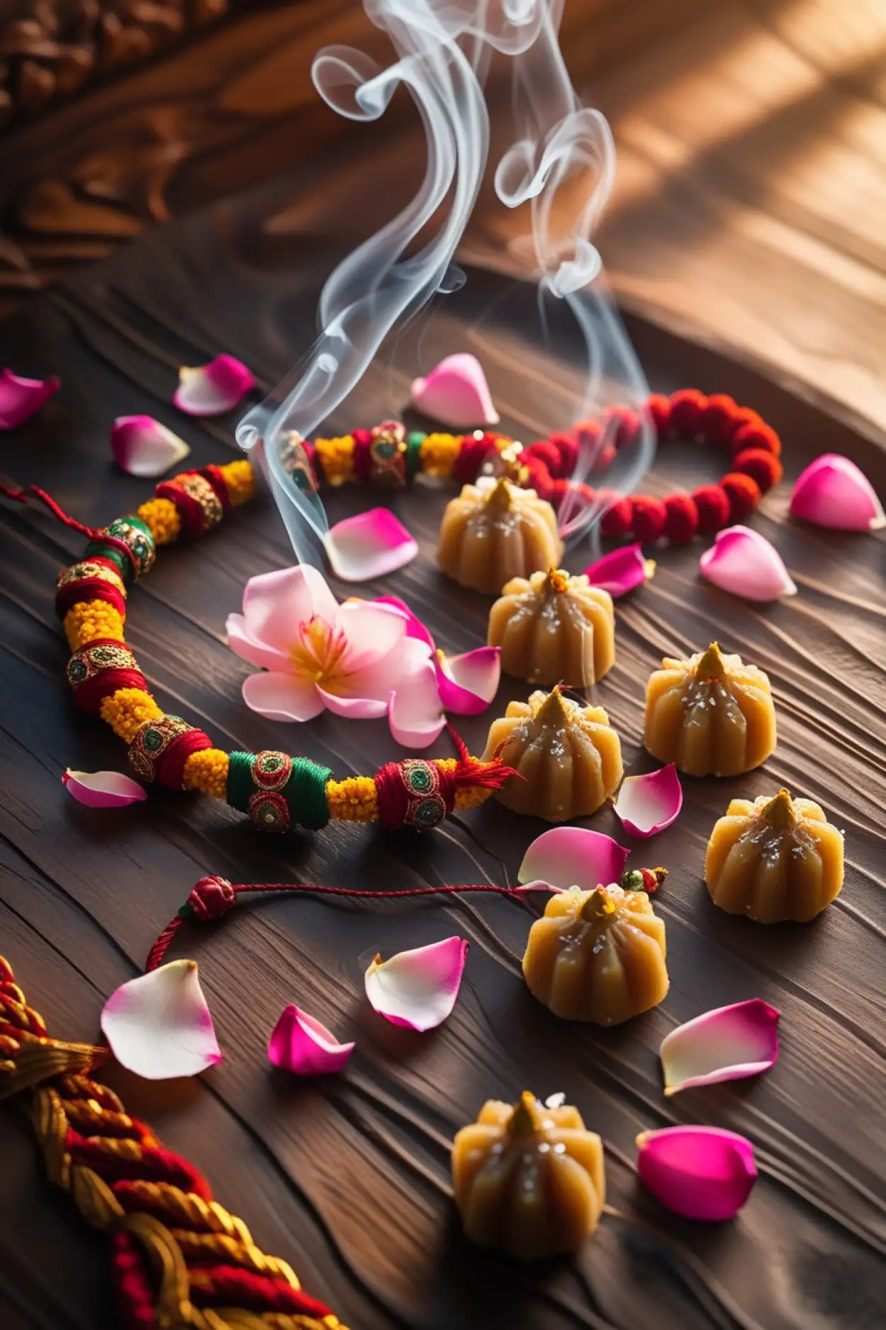 floral raksha bandhan background image