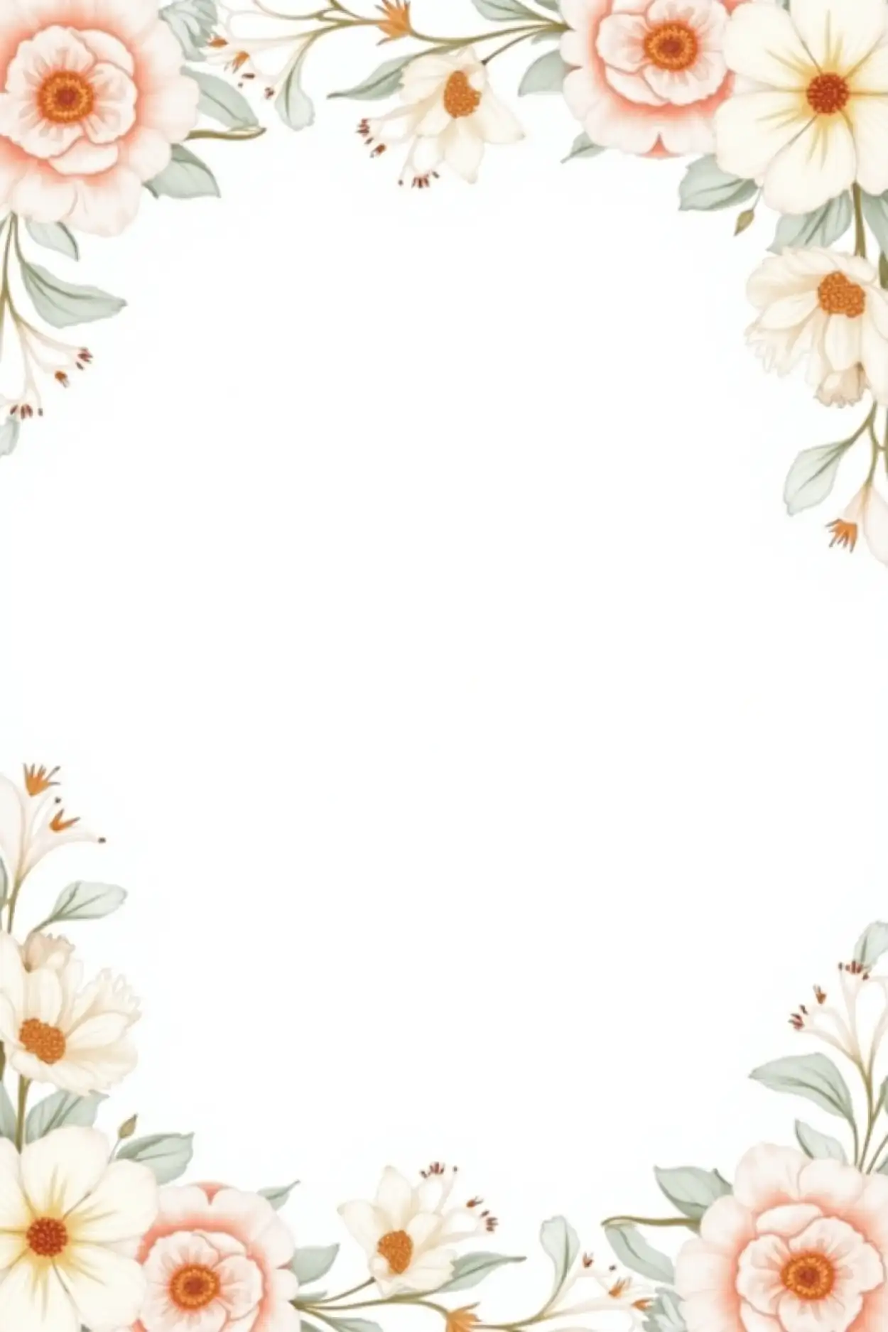 flower border for website background