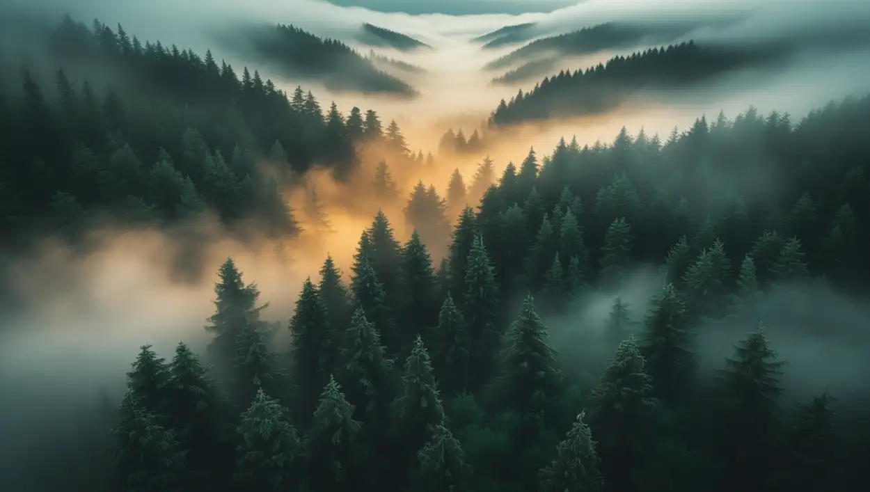 foggy forest wallpaper for Windows PC