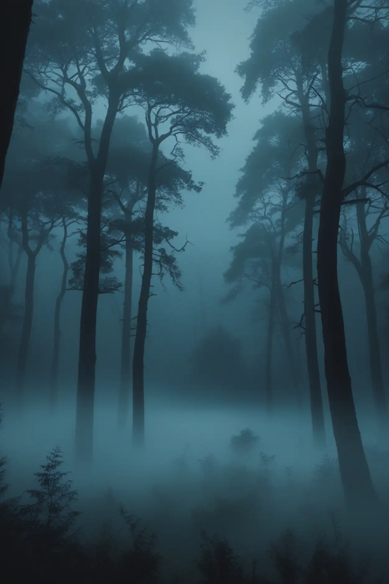 foggy rainforest background for design