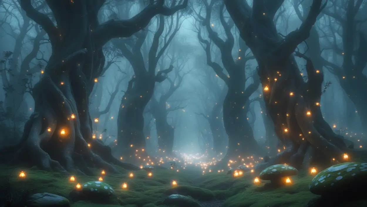 free foggy forest background for bloggers