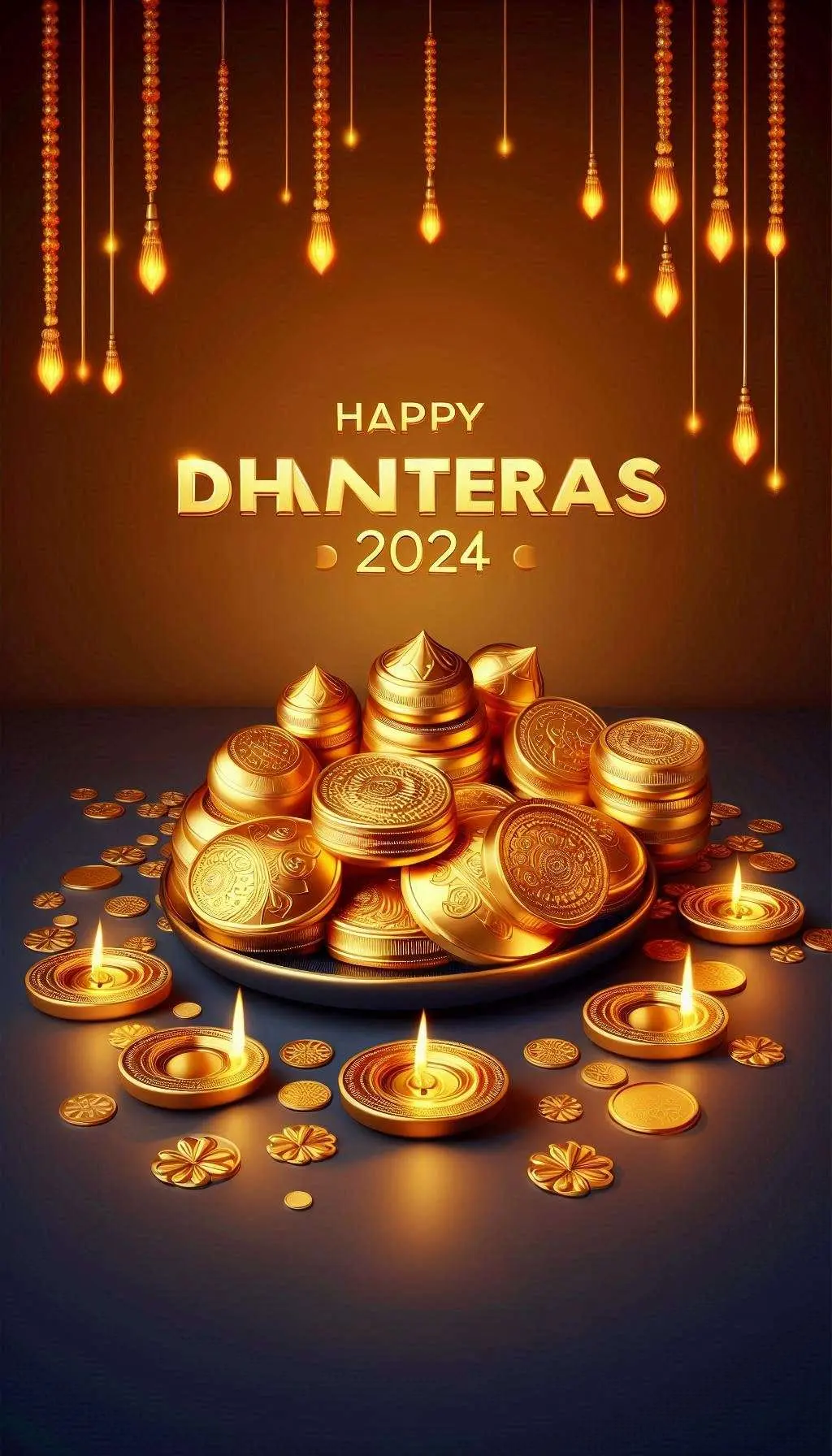 free happy dhanteras 2024 greeting images