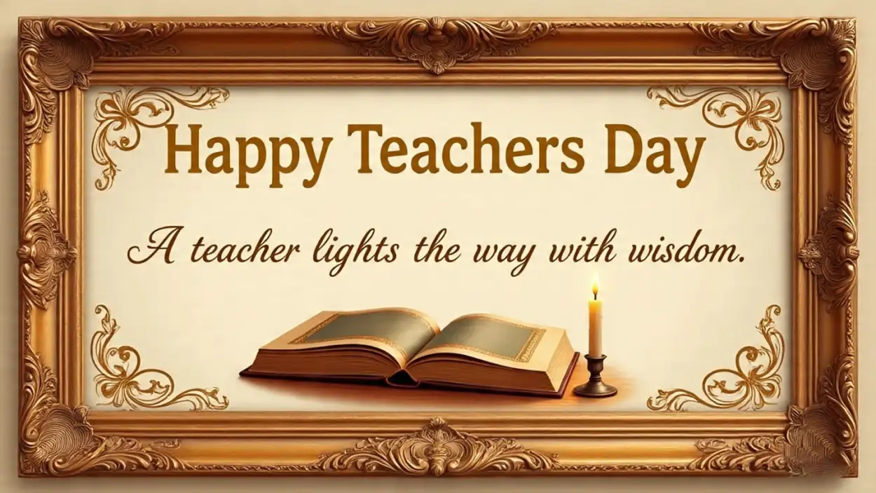 Free Happy Teachers Day banner design for students and kids