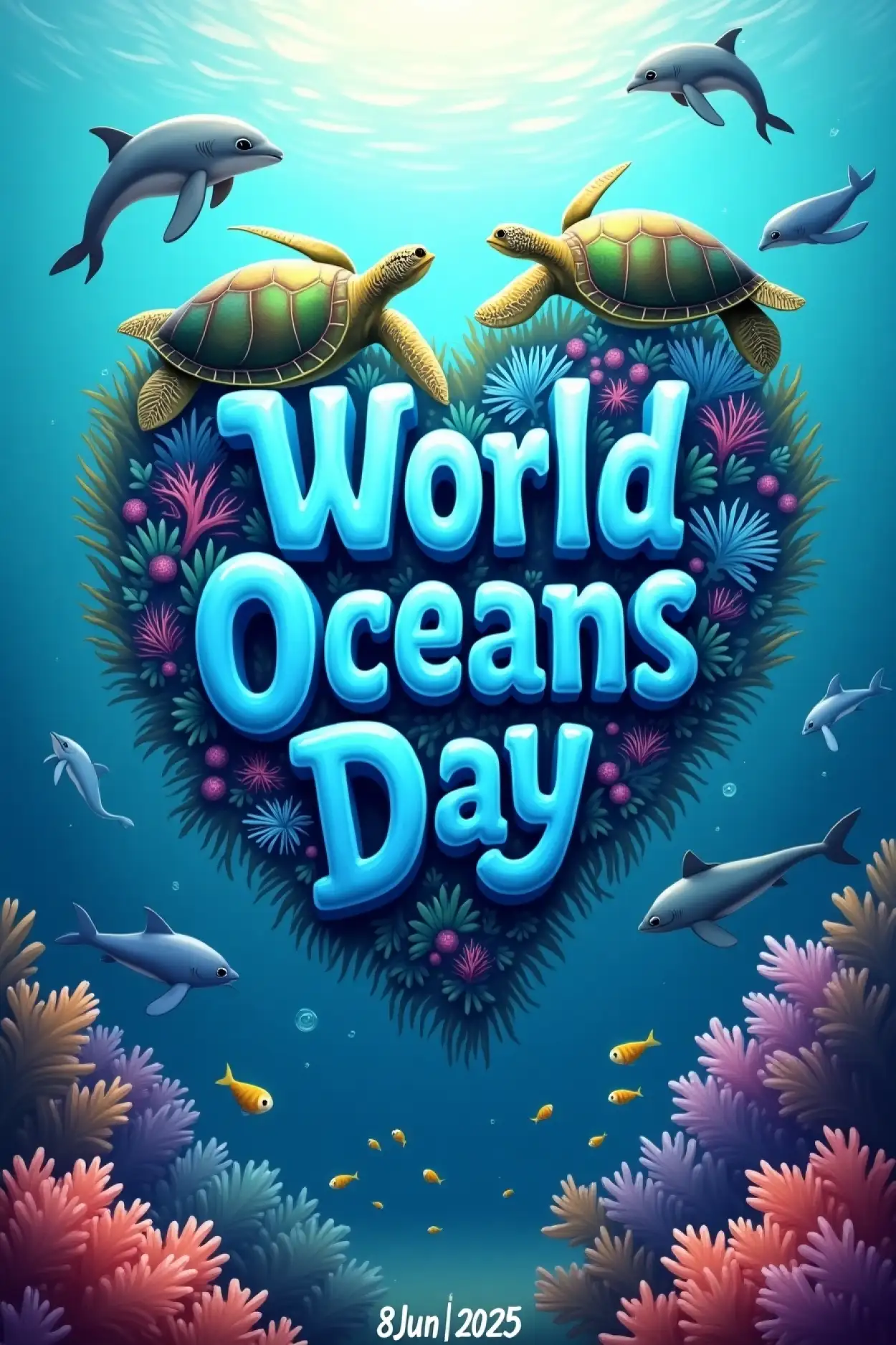 Free Download Free World Oceans Day Quote Image - High Quality World Oceans Day Background