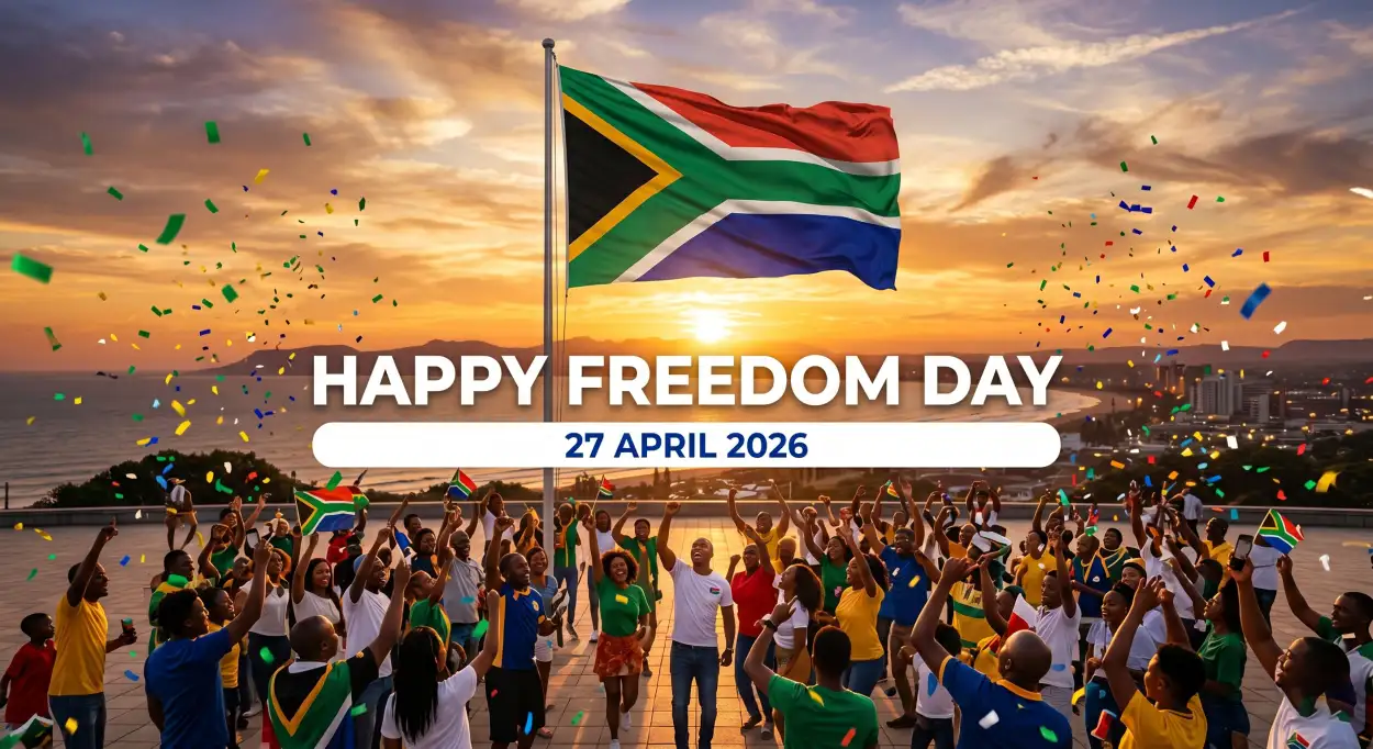 Free Download Freedom Day South Africa 2026 Banner Images Captions Quotes - High Quality Happy Freedom Day South Africa Wishes 2026 Image
