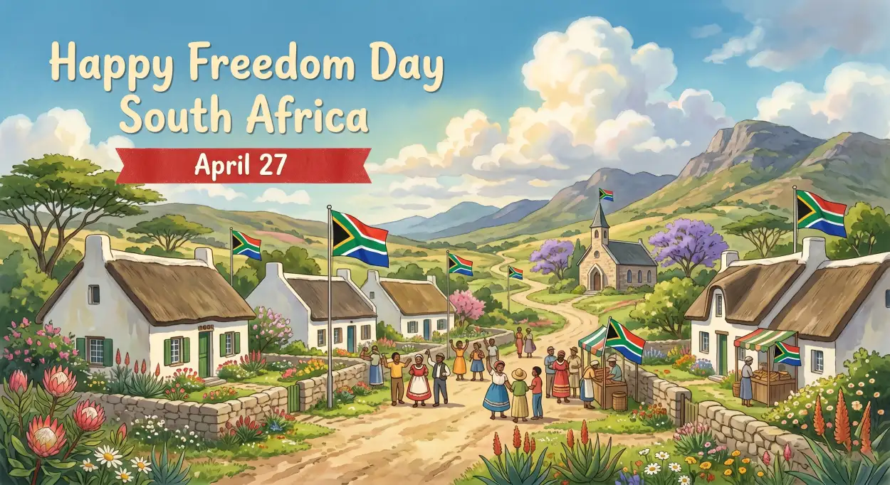 Free Download Freedom Day South Africa 2026 Banner Quotes Captions Images - High Quality Happy Freedom Day South Africa Wishes 2026 Image