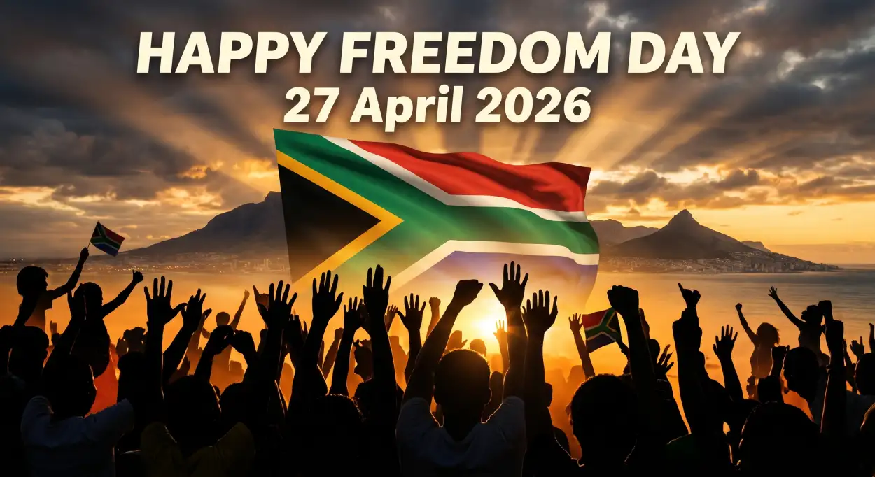 Free Download Freedom Day South Africa 2026 Banner Text Slogans Images - High Quality Happy Freedom Day South Africa Wishes 2026 Image