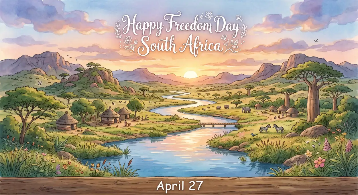 Free Download Freedom Day South Africa 2026 Greeting Card Text Quotes - High Quality Happy Freedom Day South Africa Wishes 2026 Image