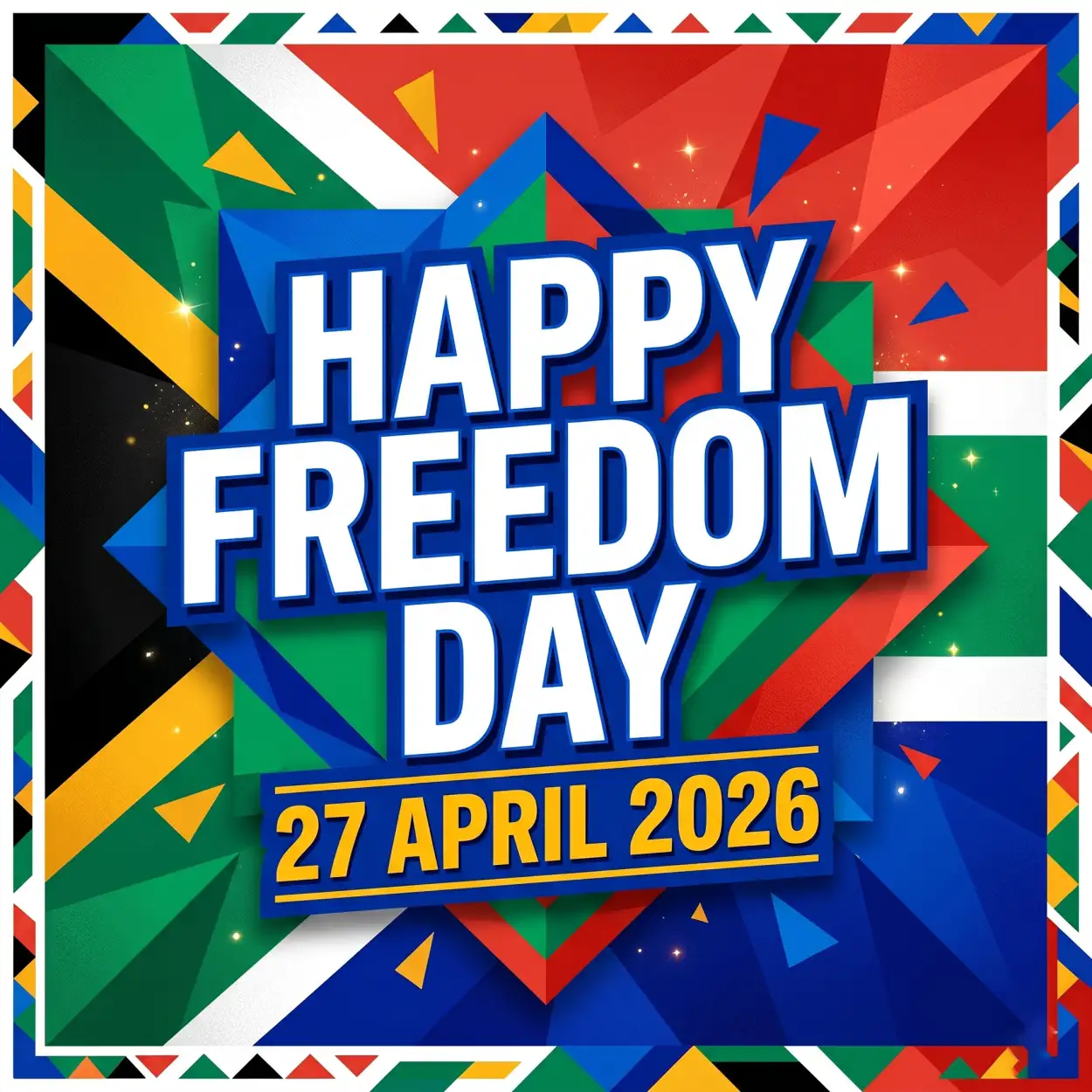 Free Download Freedom Day South Africa 2026 Png Images Free Download Text - High Quality Happy Freedom Day South Africa Wishes 2026 Transparent PNG