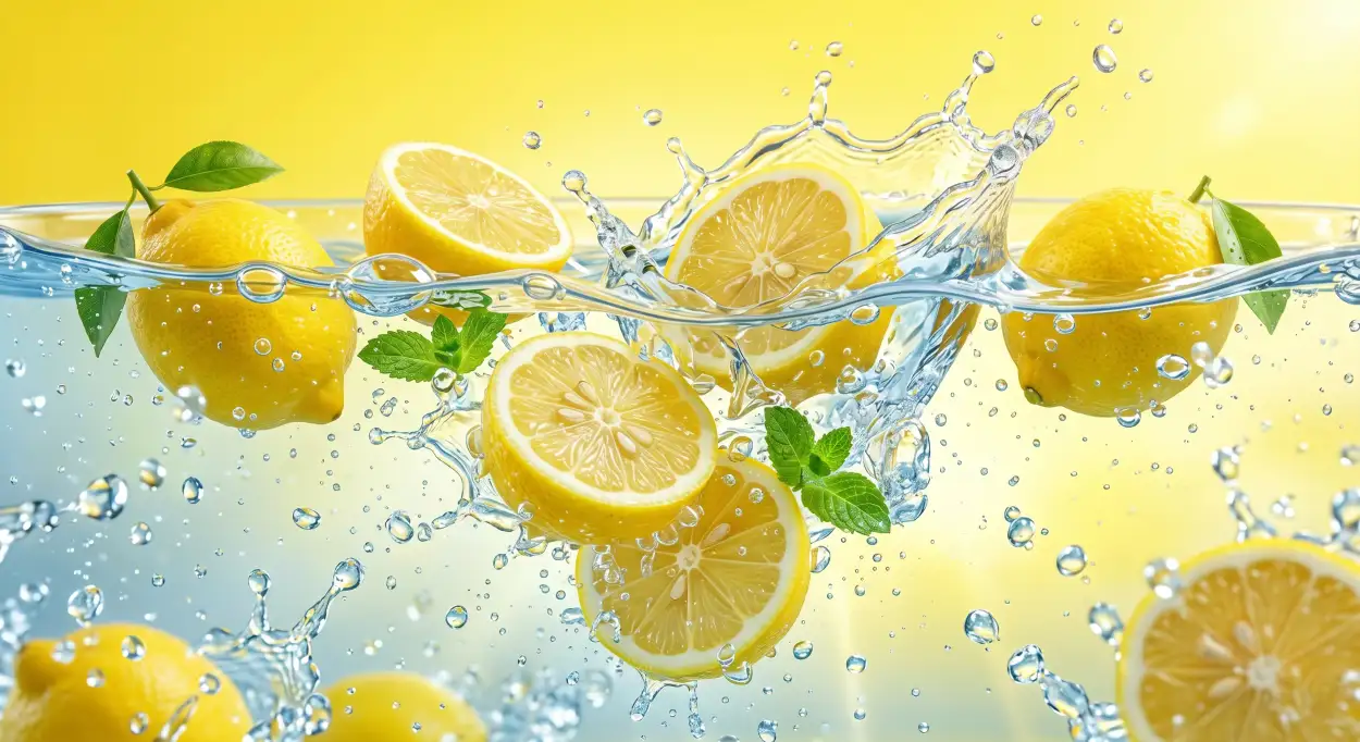 Free Download Fresh Lemon Water Background Wallpaper - High Quality Lemon Juice Background Background Image