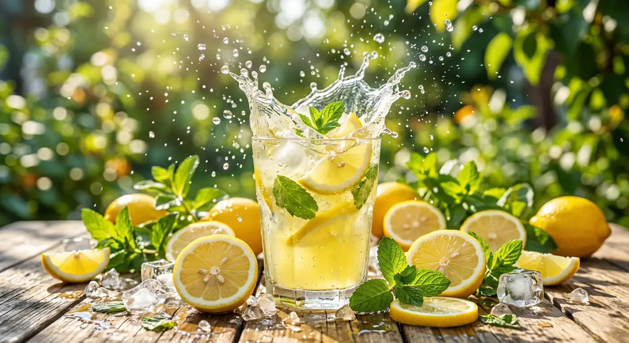Free Download Fresh Summer Background With Lemon And Orange Slices - High Quality Summer Background Background Image
