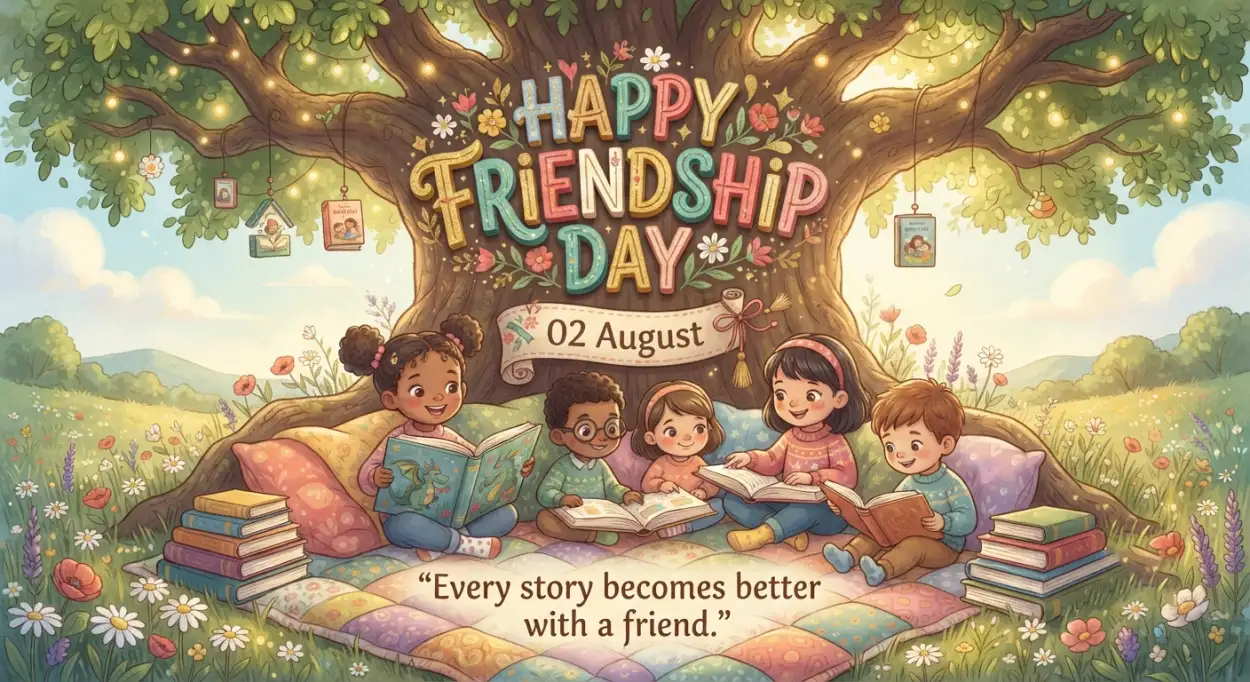 Free Download Friendship Day 2026 Festive Illustration - High Quality Happy Friendship Day 2026 Image