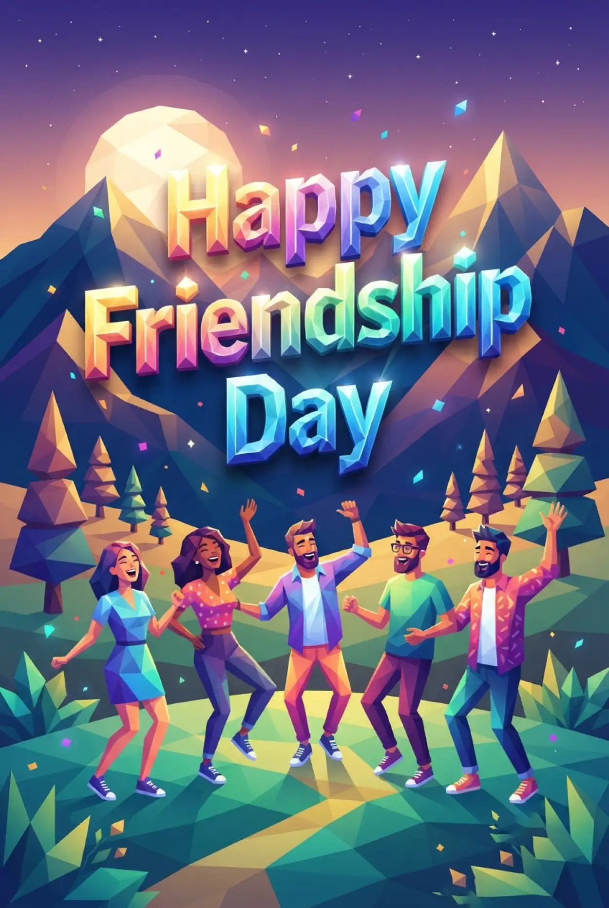 Free Download Friendship Day 2026 Flat Design Vector - High Quality Happy Friendship Day 2026 Image