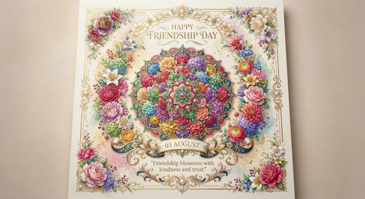 Free Download Friendship Day 2026 Floral Background - High Quality Happy Friendship Day 2026 Background Image