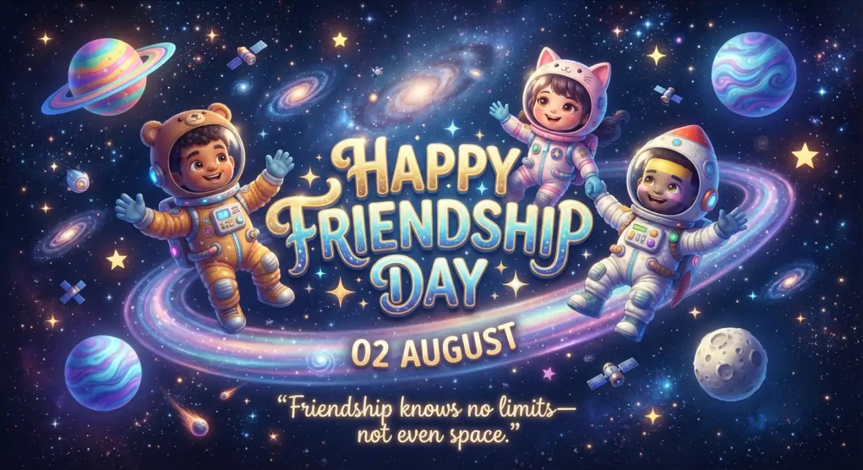 Free Download Friendship Day 2026 Greeting Banner - High Quality Happy Friendship Day 2026 Image